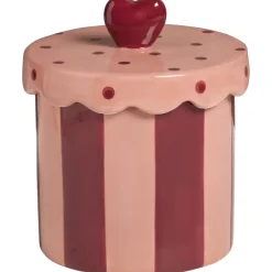 Decoratie Pot Hartje Roze/Paars