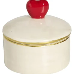 Decoratie Pot Hartje Wit