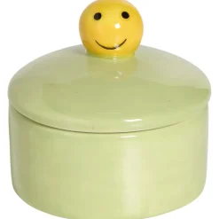 Decoratie Pot Smiley Groen