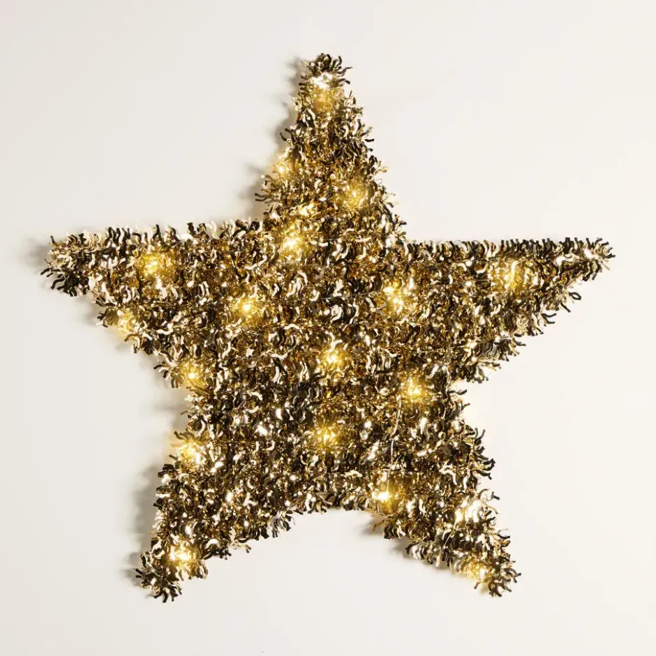 Decoratieve Kerstster Met Ledverlichting Champagne