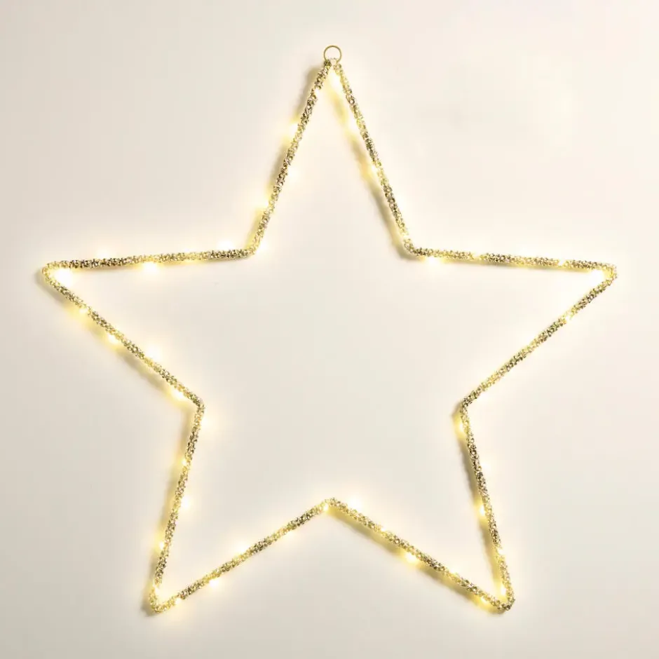 Decoratieve Kerstster Met Ledverlichting Goud