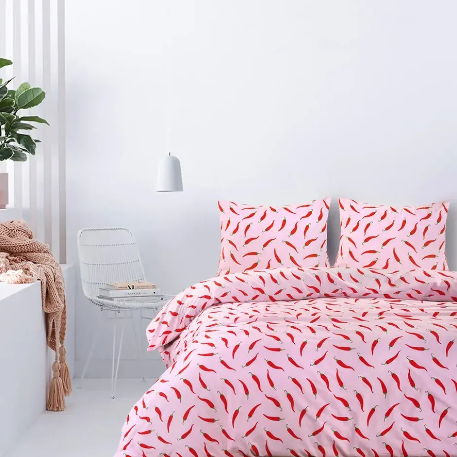 Dekbedovertrek Mia Peper Roze 200x200 cm
