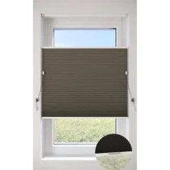 Dubbel Plisségordijn Floor Taupe Lichtdoorlatend