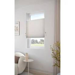 Dubbel Plisségordijn Olivia Beige Transparant
