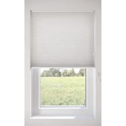 Dubbel Plissé Jikke Wit Lichtdoorlatend