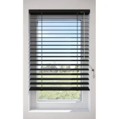 Fenstr Aluminium Jaloezie Mels Mat Zwart 50mm
