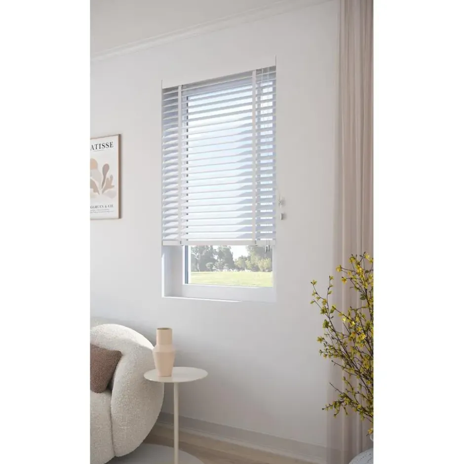 Fenstr Bamboe Jaloezie Tijl Wit 65mm