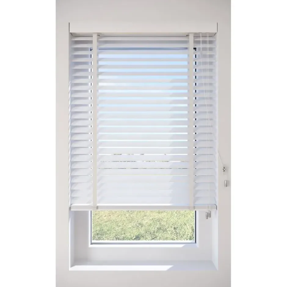 Fenstr Bamboe Jaloezie Wessel Wit 50mm