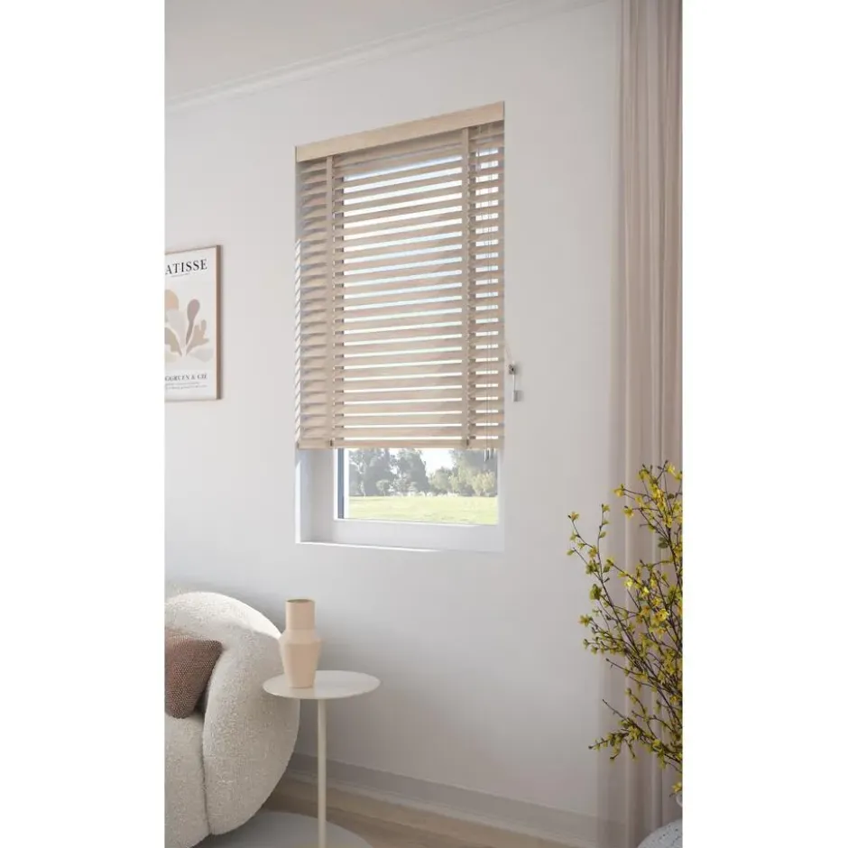 Fenstr Bamboe Jaloezie Wietze Beige 50mm