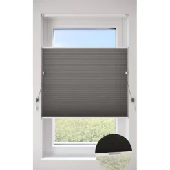 Fenstr Dubbel Plisségordijn Dewi Taupe Lichtdoorlatend
