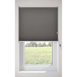 Fenstr Dubbel Plisségordijn Dewi Taupe Lichtdoorlatend