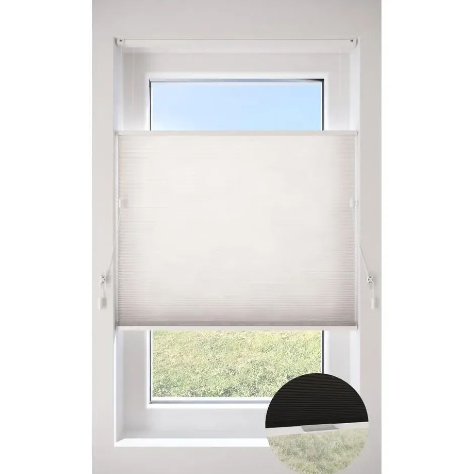 Fenstr Dubbel Plisségordijn Mia Offwhite Lichtdoorlatend