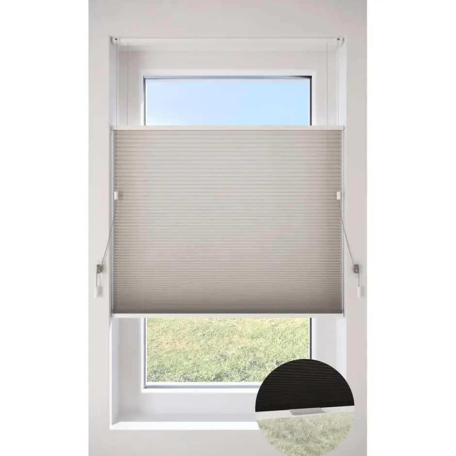 Fenstr Dubbel Plissé Jana Zand Lichtdoorlatend