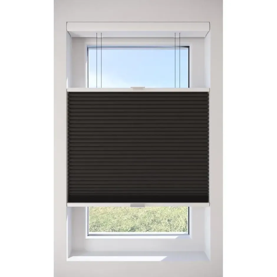 Fenstr Dubbel Plissé 45mm Lot Espresso Verduisterend