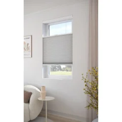 Fenstr Dubbel Plissé 45mm Lotte Grijs Lichtdoorlatend