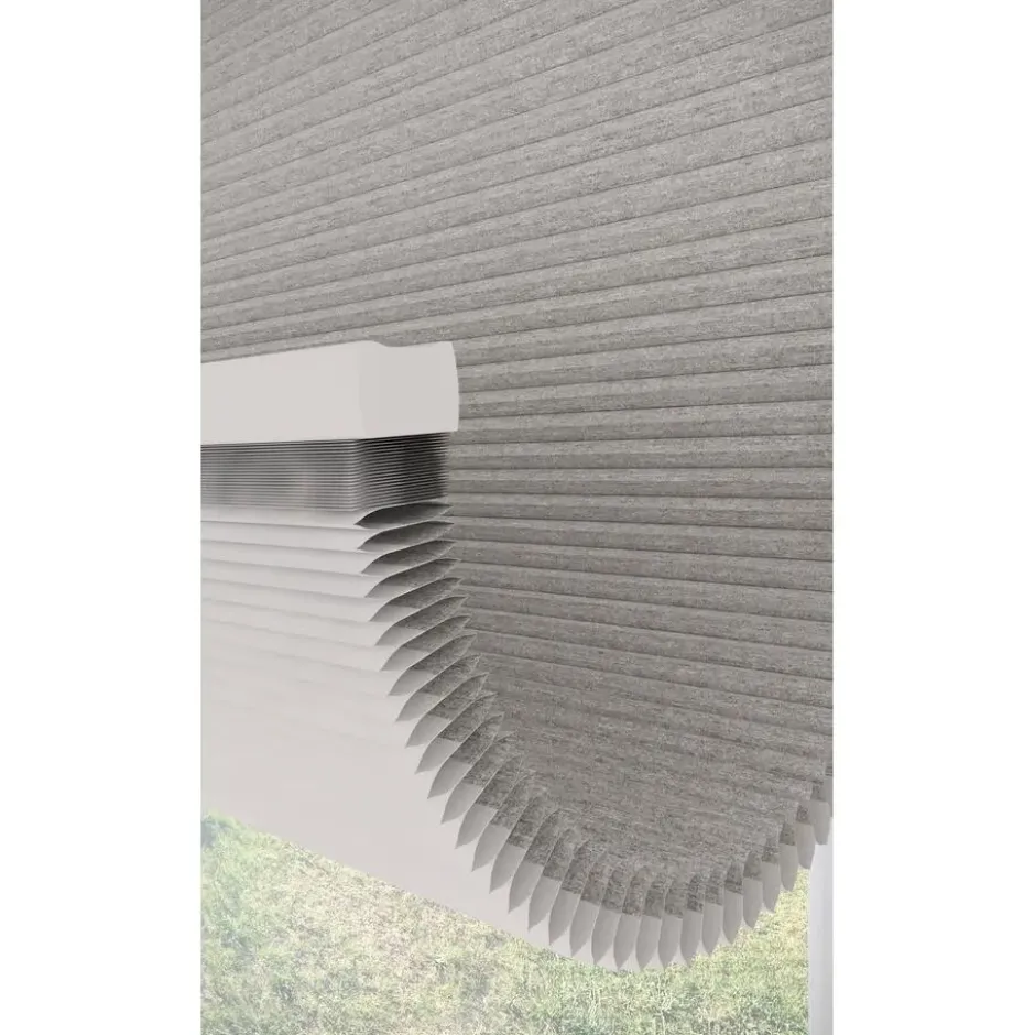 Fenstr Dubbel Plissé Puck Lichtgrijs Lichtdoorlatend