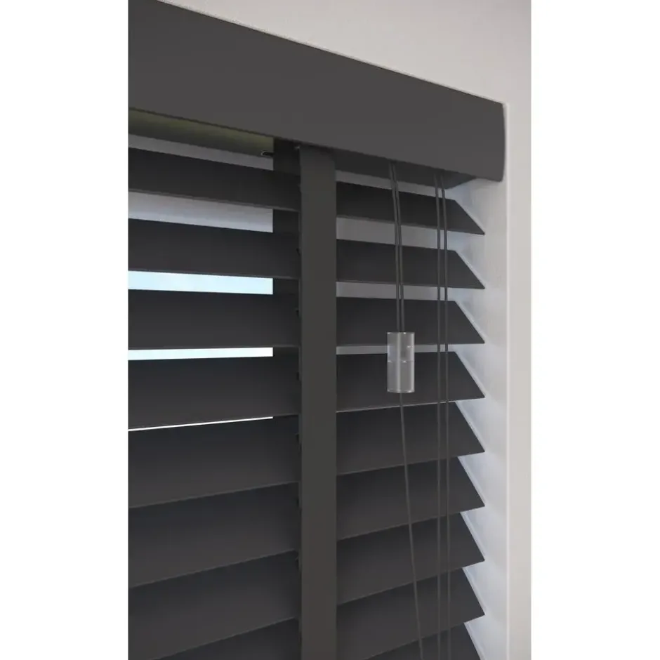 Fenstr Houten Jaloezie Hein Antraciet 50mm