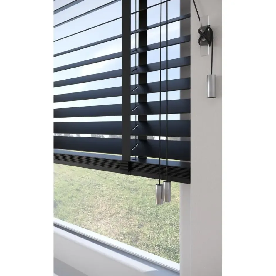 Fenstr Houten Jaloezie Theun Zwart 65mm