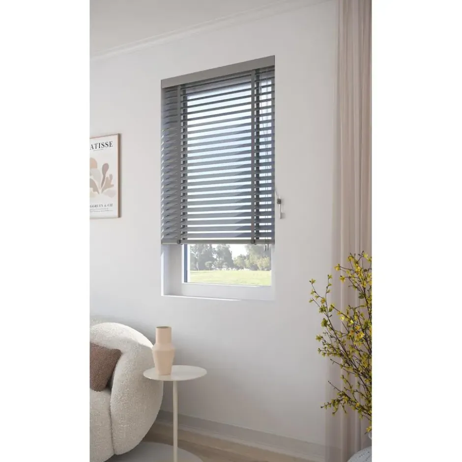 Fenstr Houten Jaloezie Theun Grijs 65mm