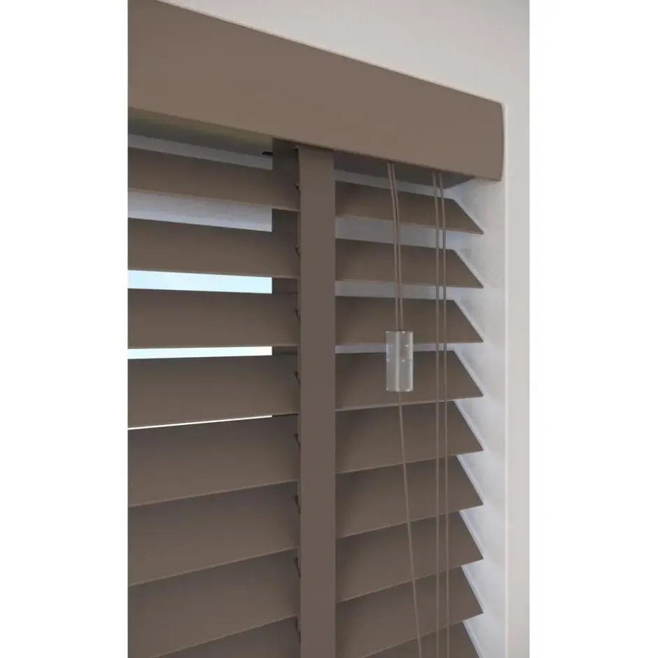 Fenstr Houten Jaloezie Wout Taupe 50mm