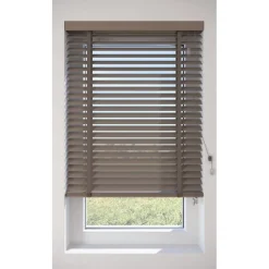 Fenstr Houten Jaloezie Wout Taupe 50mm