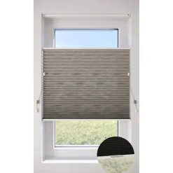 Fenstr Plisségordijn Pip Lichtbruin Lichtdoorlatend