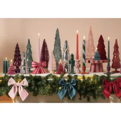 Glazen Kerstboom Swirl Roze