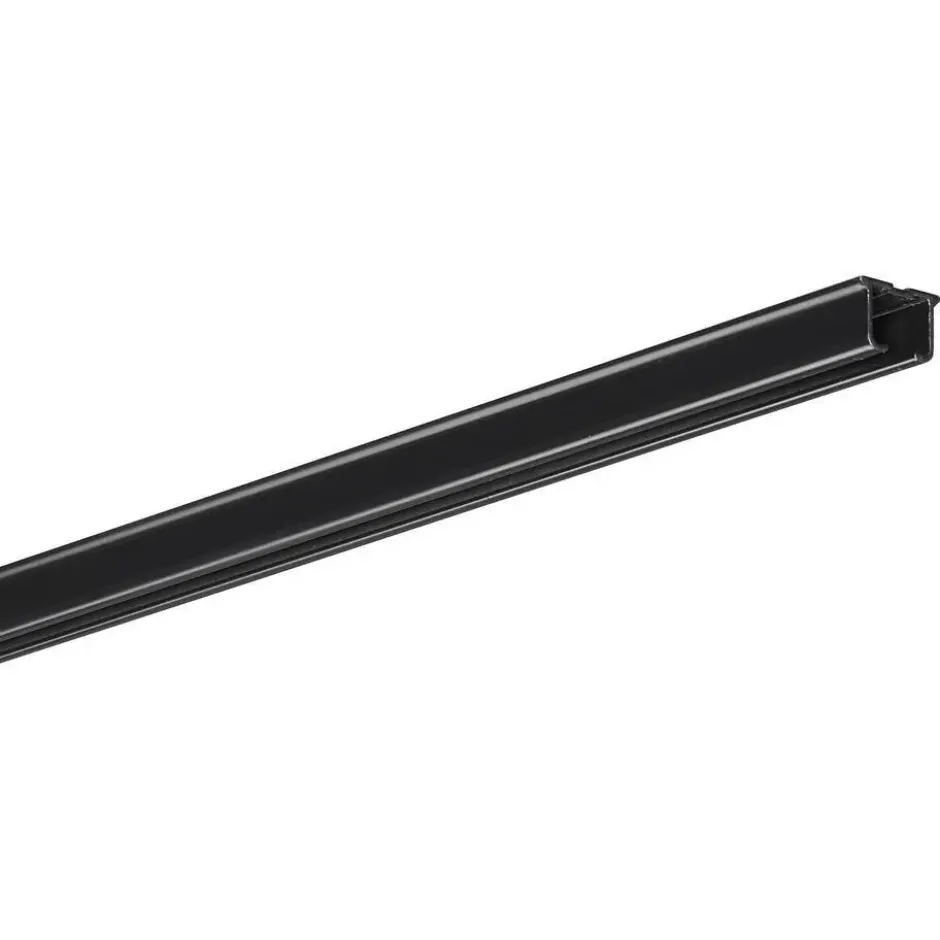 Gordijnrailset 400 cm Zwart Metaal