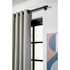 Gordijnroede 160 cm Mat Zwart Staal - Ø28mm
