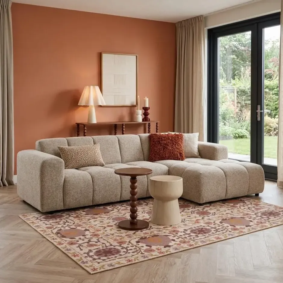 Hoekbank Carino Rechts Taupe