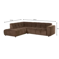 Hoekbank Regalo Links Bruin