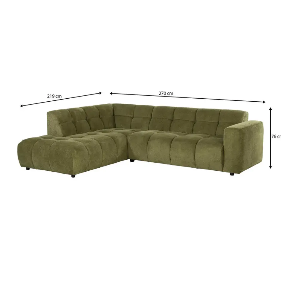 Hoekbank Regalo Links Groen