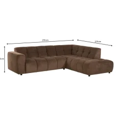 Hoekbank Regalo Rechts Bruin