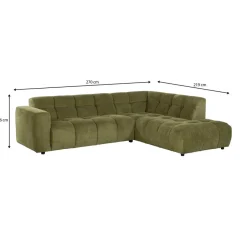 Hoekbank Regalo Rechts Groen