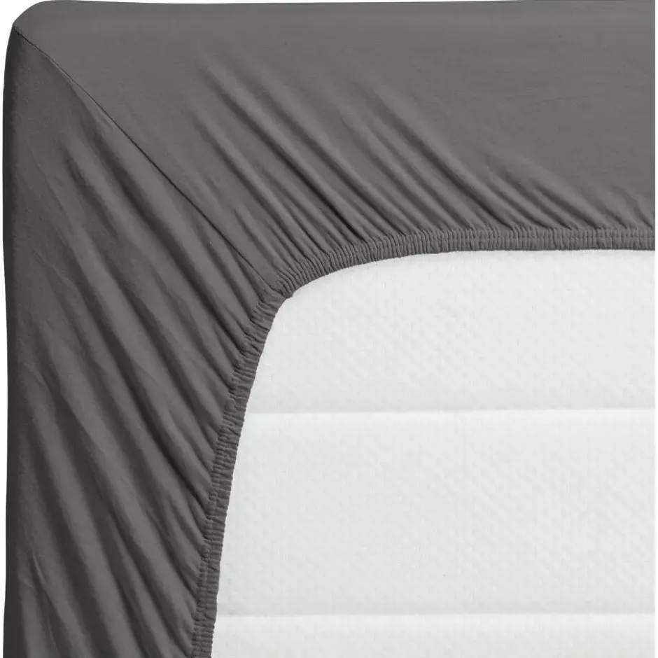 Hoeslaken Jersey Antraciet 200x90 cm
