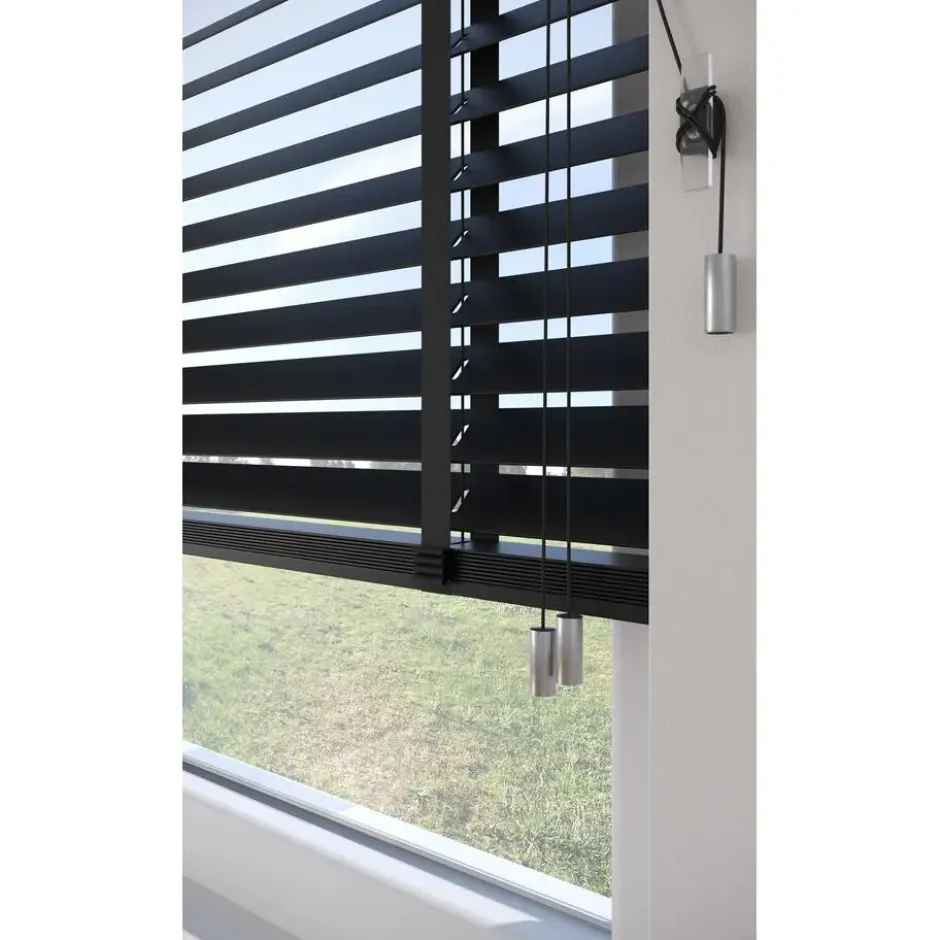 Houten Jaloezie Xander Zwart 50mm