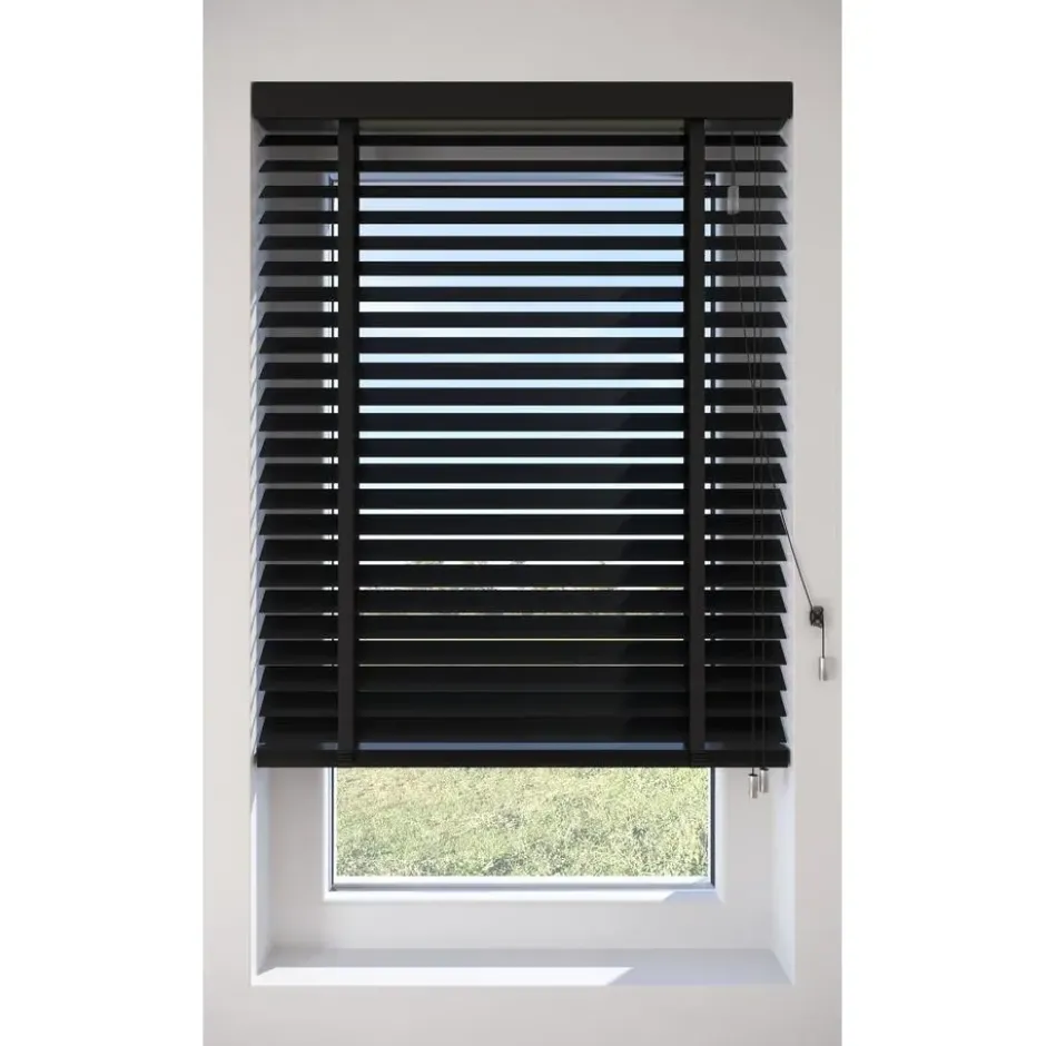 Houten Jaloezie Xander Zwart 50mm