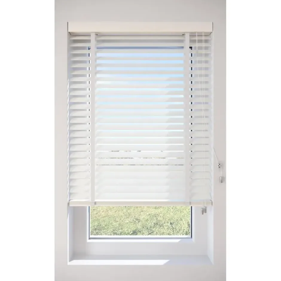 Houtlook Jaloezie Floris Wit 50mm