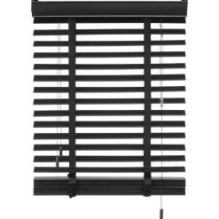 Houtlook Jaloezie Ravi Zwart 50mm 200x175 cm