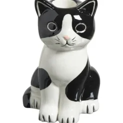 Kandelaar Kat Zwart/Wit