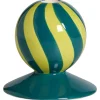 Kandelaar Kerstbal Swirl Groen 11 cm