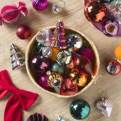 Kerstballen Macaron Multicolor - 6 Stuks