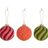 Kerstbal Swirl Flock Multicolor