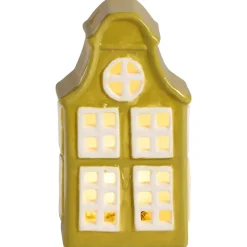 Kersthuisje Grachtenpand Ledverlichting Groen