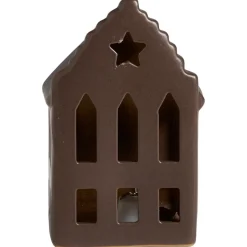 Kersthuisje Ledverlichting Bruin