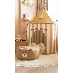 Kids Tent Circus Grijs Ø100x135 cm