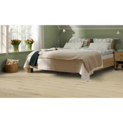Klik PVC Bissel Beige Eiken Met Geïntegreerde Ondervloer