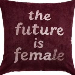 Kussen Future Is Female Rood 45x45 cm