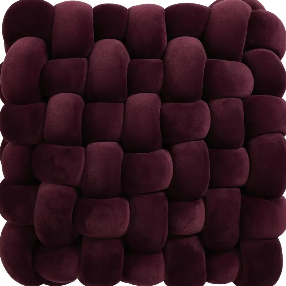 Kussen Knit Burgundy 33x30 cm