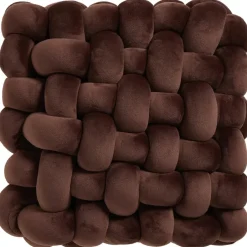 Kussen Knit Donkerbruin 33x30 cm